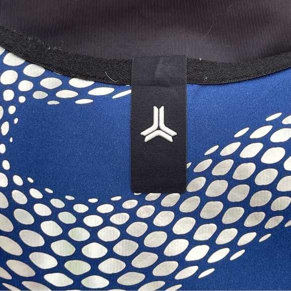 Ultracor Silver Serpent Bonded Eros Navy Blue Crop Top Scoop Neck Sports Bra XS - Picture 4 of 6